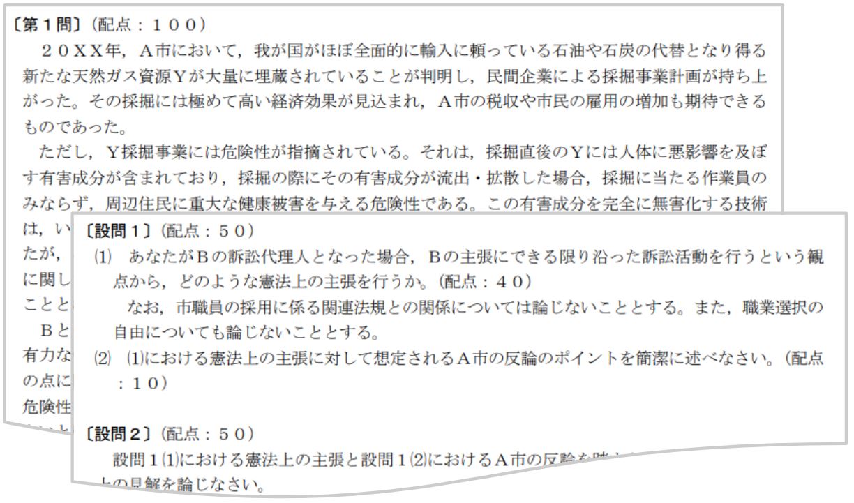 平等原則 合格答案のこつ たまっち先生の「論文試験の合格答案