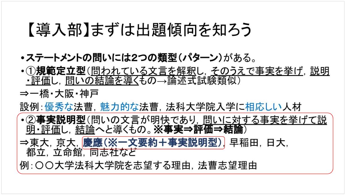 藤澤たてひと『決定版 慶應義塾大学法科大学院入試ステートメント講義』（基礎・実践編） - BEXA -