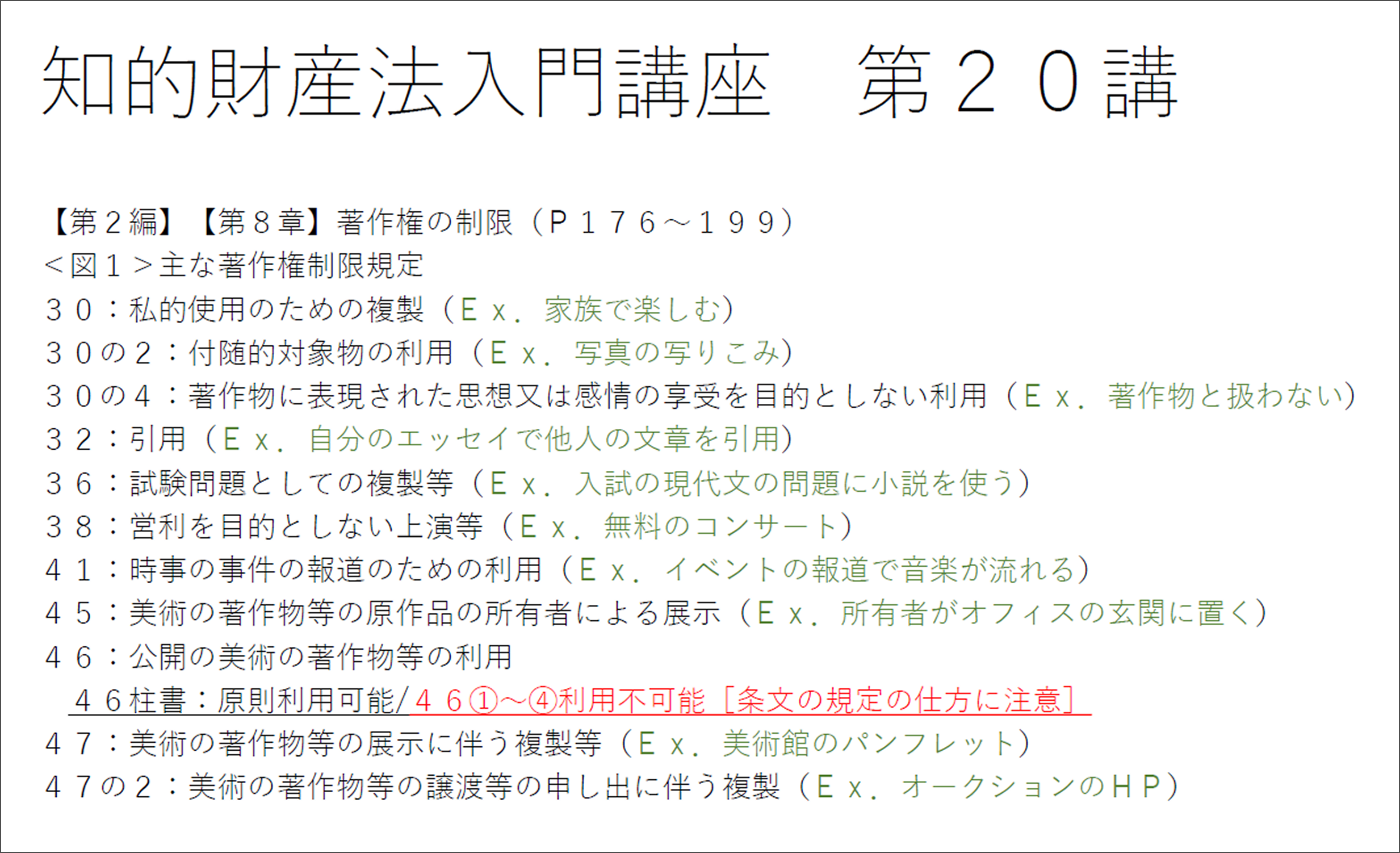 知的財産法速習講義：条文も同時に理解できる構成